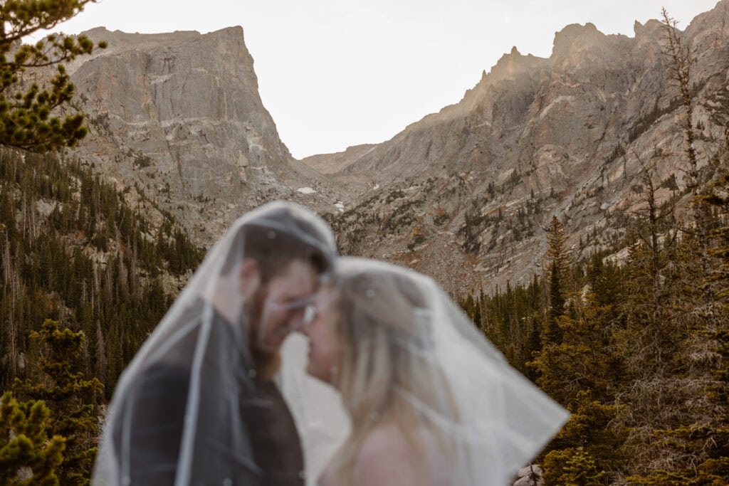 Dream Lake Wedding Couple